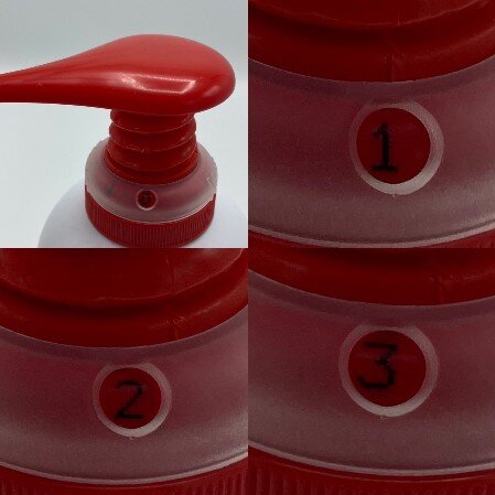 Dosing pump Dosing pump with 3 different dosages